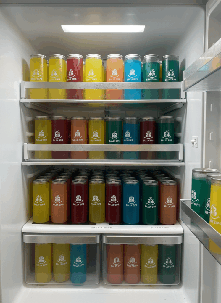 sally sips fridge a